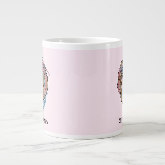 Voeg je eigen Dog Shihtzu Moederdag Schattige toe Grote Koffiekop (Voorkant)