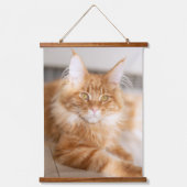 Voeg je eigen familie kat foto op maat hangend wandkleed (Voorkant)