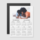 Voeg je eigen familiefoto 2024 kalender toe | Magn (Voorkant / Achterkant)