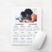 Voeg je eigen familiefoto 2024 kalender toe | Mous Muismat (Met muis)