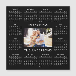 Voeg je eigen familiefoto 2025 kalender toe Magn