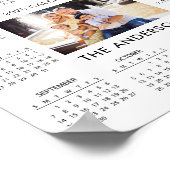Voeg je eigen familiefoto 2025 kalender toe | poster (Hoek)