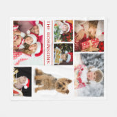 Voeg je eigen familiefoto's DYI Collage Sjabloon t Fleece Deken (Voorkant (Horizontaal))
