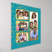 Voeg je eigen familiefoto's toe 4 Foto-collage Flo Folie Afdrukken (Laagn)