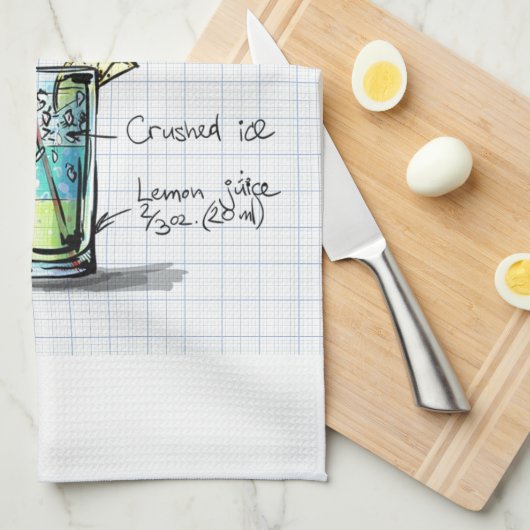 Voeg je eigen favoriete drink recept barman balk t theedoek (Quarter Fold)