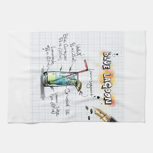 Voeg je eigen favoriete drink recept barman balk t theedoek (Horizontaal)