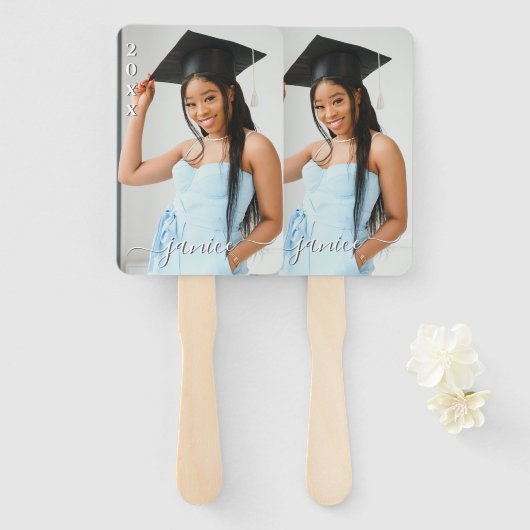 Voeg je eigen foto Afstuderen toe Handwaaier (Voorkant en achterkant)