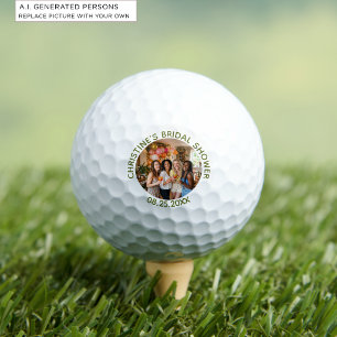 Voeg je eigen foto chic bruidsfeest favor golfballen