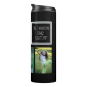 Voeg je eigen foto-collage-familienaam toe thermosbeker (Geroteerd rechts)