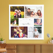 Voeg je eigen Foto Collage Moeder Best Mam Quote t Canvas Afdruk (Insitu (Woonkamer))