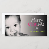 Voeg je eigen foto en aangepaste naam toe - Kerstm Feestdagenkaart (Voorkant / Achterkant)