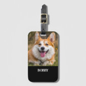 Voeg je eigen foto en naam toe bagagelabel (Voorkant (verticaal))