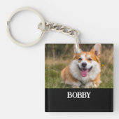 Voeg je eigen foto en naam toe sleutelhanger (voorkant)