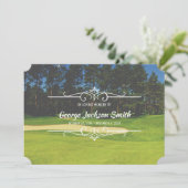 Voeg je eigen foto Golf Memorial Service Golfer to Kaart (Staand voorkant)