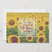 Voeg je eigen foto-Memorial Summer Sunflower toe Kaart (Voorkant)