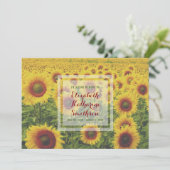 Voeg je eigen foto-Memorial Summer Sunflower toe Kaart (Staand voorkant)