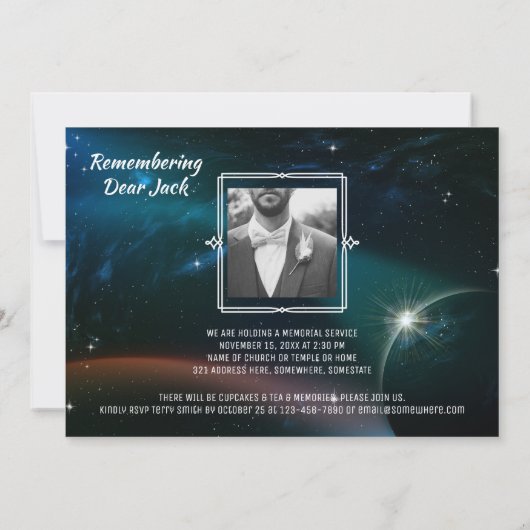 Voeg je eigen foto-memoriesterstrips toe kaart (Achterkant)