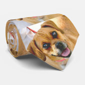 Voeg je eigen foto of foto van favoriete familie t stropdas (Opgerold)