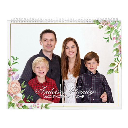 Voeg je eigen foto toe 2-pagina's grote 2025-kalen kalender (Hoes)