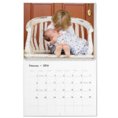 Voeg je eigen foto toe 2-pagina's grote 2025-kalen kalender (Feb 2026)