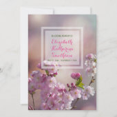 Voeg je eigen foto toe aan Memorial roze Cherry Bl Kaart (Voorkant)