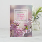 Voeg je eigen foto toe aan Memorial roze Cherry Bl Kaart (Staand voorkant)