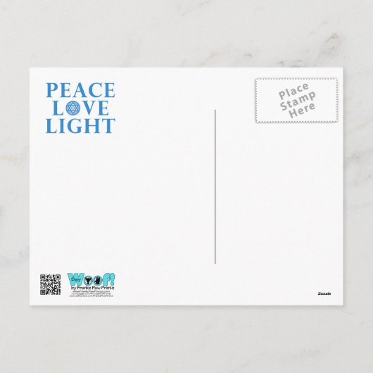 VOEG JE EIGEN FOTO TOE - Chanoeka - Davidster Feestdagenkaart (Achterkant)