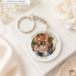 Voeg Je Eigen Foto Toe Chic Bruidsfeest Favor Sleutelhanger