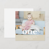 Voeg je eigen foto toe Eén eerste verjaardagsfeest (Voorkant / Achterkant)