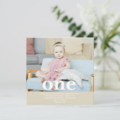 Voeg je eigen foto toe Eén eerste verjaardagsfeest (Staand voorkant)