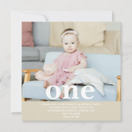 Voeg je eigen foto toe Eén eerste verjaardagsfeest