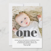 Voeg je eigen foto toe Eén eerste verjaardagsfeest Kaart (Voorkant)