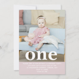 Voeg je eigen foto toe Eén eerste verjaardagsfeest Kaart