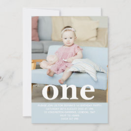 Voeg je eigen foto toe Eén eerste verjaardagsfeest Kaart