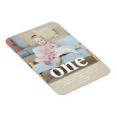 Voeg je eigen foto toe Eén eerste verjaardagsfeest Magneet (Rechterzijde)