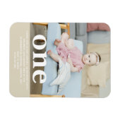 Voeg je eigen foto toe Eén eerste verjaardagsfeest Magneet (Horizontaal)