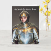 Voeg je eigen foto toe - Funny Knight in Shining A Kaart (Gele Bloem)