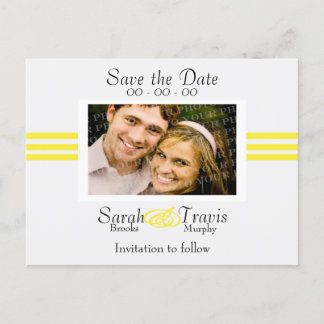 Voeg je eigen foto toe - Geel Aankondigingskaart