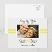 Voeg je eigen foto toe - Geel Aankondigingskaart (Voorkant / Achterkant)