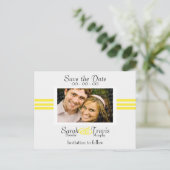 Voeg je eigen foto toe - Geel Aankondigingskaart (Staand voorkant)