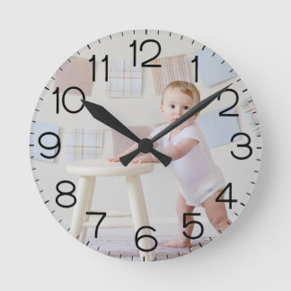 Voeg Je Eigen Foto Toe Gepersonaliseerde Acryl Wan Ronde Klok