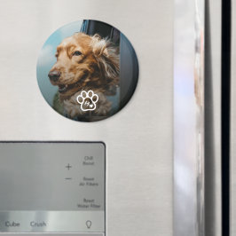 Voeg Je Eigen Foto Toe Hondenhuisdieren Monogram Magneet