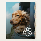 Voeg Je Eigen Foto Toe Hondenhuisdieren Monogram Planner (Achterkant)