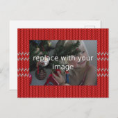 Voeg je eigen foto toe Kersttrui Feestdagenkaart (Voorkant / Achterkant)