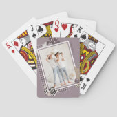 Voeg je eigen foto toe Moderne meisjesachtige gepe Pokerkaarten (Achterkant)