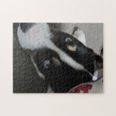 Voeg je eigen foto toe of laat deze Husky Pitbull  Legpuzzel (Horizontaal)