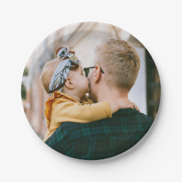Voeg je eigen foto toe Persoonlijke papieren bord