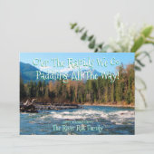 Voeg je eigen foto toe River Runners Christmas Kaa Kaart (Staand voorkant)