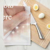 voeg je eigen foto toe theedoek (Quarter Fold)