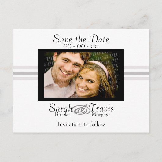 Voeg je eigen foto toe - Wit Aankondigingskaart (Voorkant)